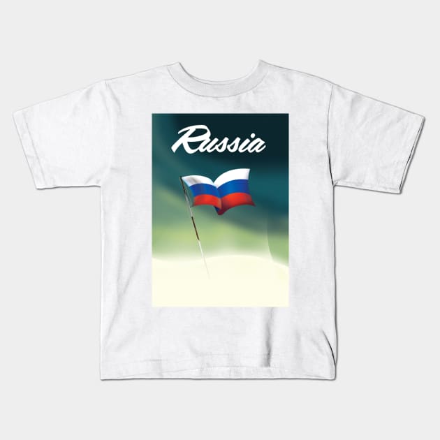 Russia National Flag Kids T-Shirt by nickemporium1